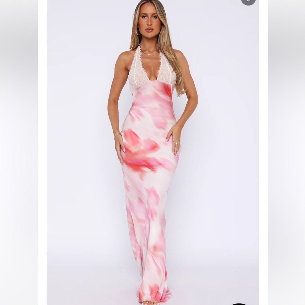 White fox beyond the stars maxi dress
